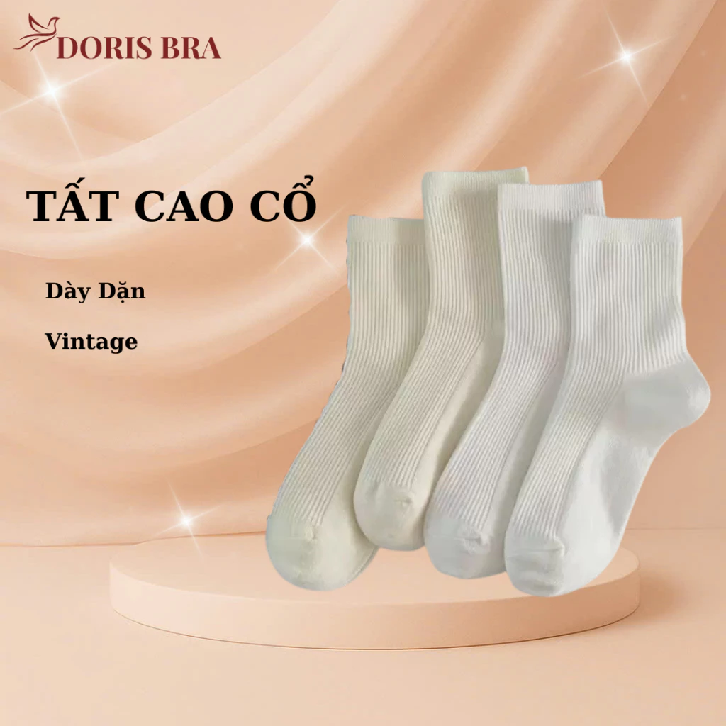Tất cổ cao , vớ cổ cao kẻ sọc nam nữ Cao cấp Hàn Quốc