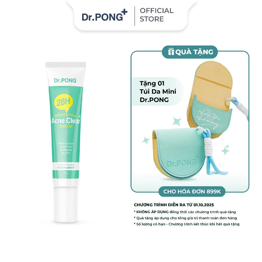Gel mụn Dr.PONG 28H Whitening Drone Acne Clear Spot 10g