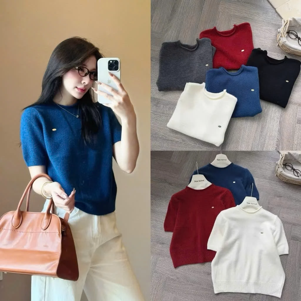 [HÀNG QC/ LOẠI 1] ÁO LEN CỘC TAY CỔ TRÒN CHẤT LEN MỊN KÈM TAG BASIC DỄ PHỐI ĐỒ 2MONDAY A120
