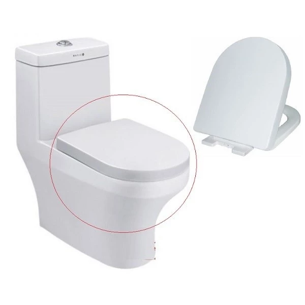 Nắp bồn cầu nhựa trắng phù hợp để thay thế với hầu hết bồn cầu