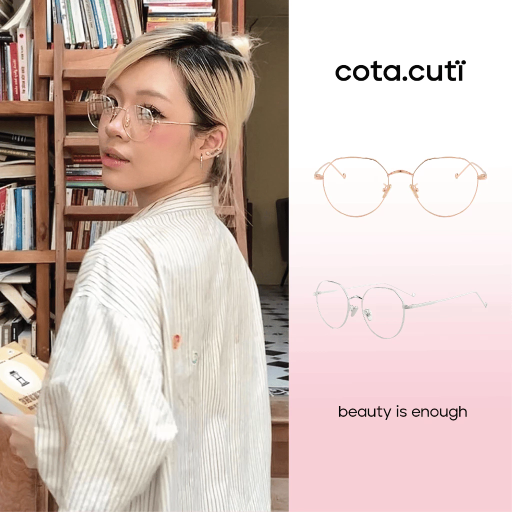 [Mira][cota.cuti x Veebong] Kính Cận/Kính Mắt Thời Trang cota.cuti - Gọng Kính Cá Tính, Chắc Chắn