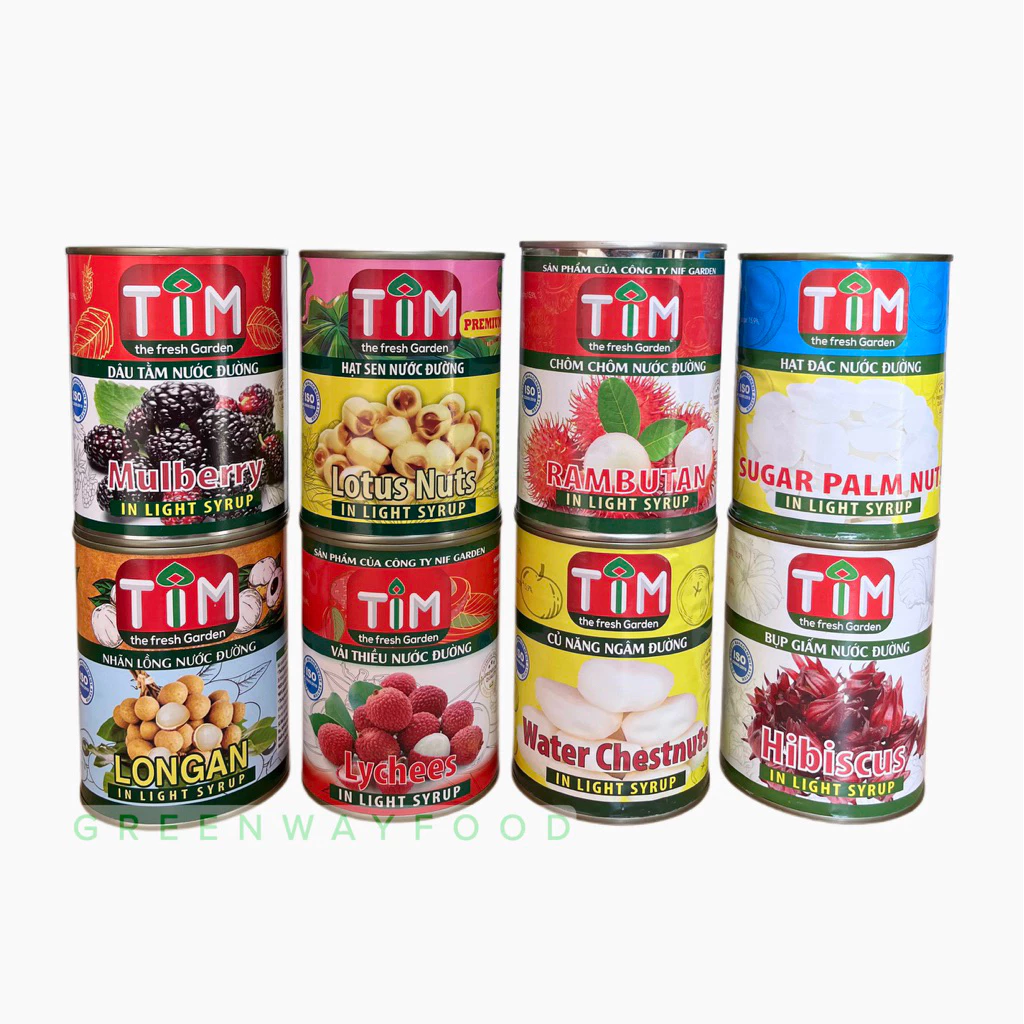 Trái cây ngâm đường TIM các loại hộp 560g
