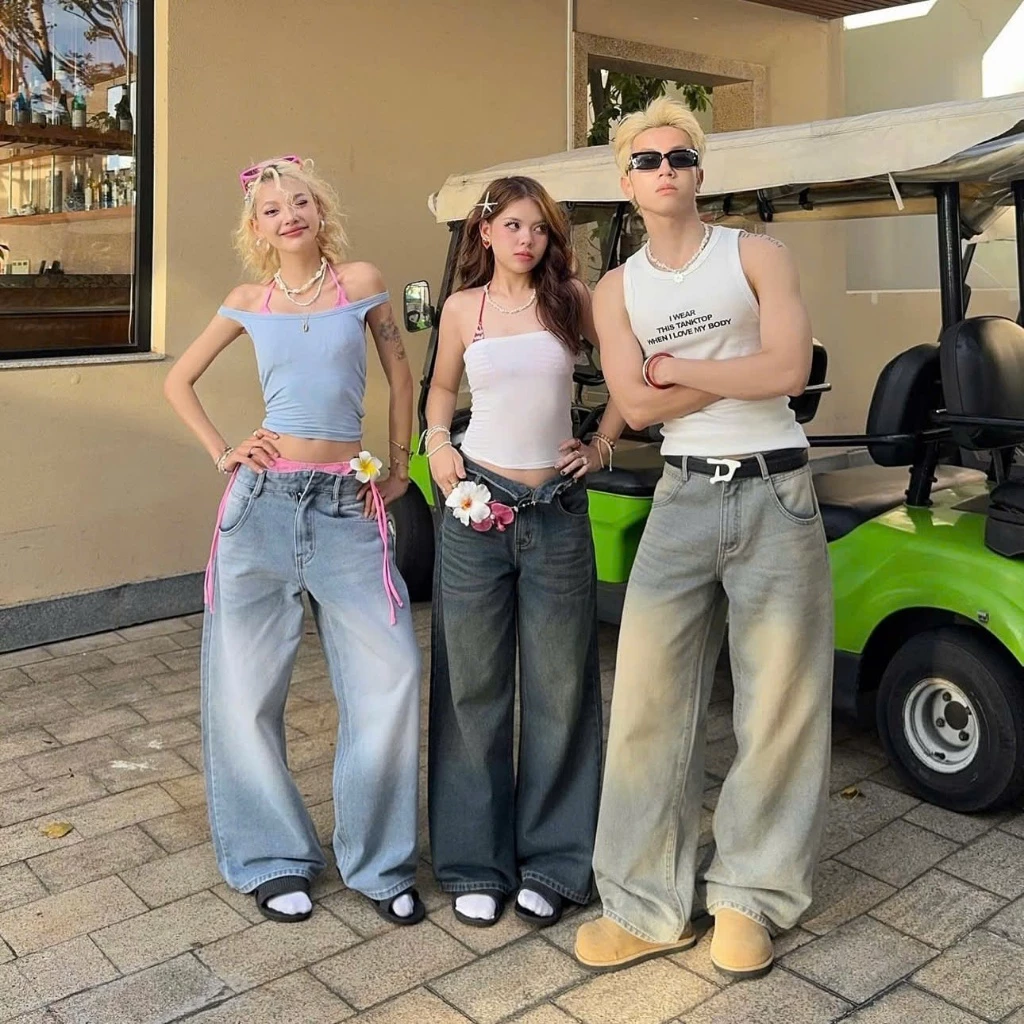 [BST 2025] AB HOUSE - Quần jeans ống Suông Wash thời trang nam nữ