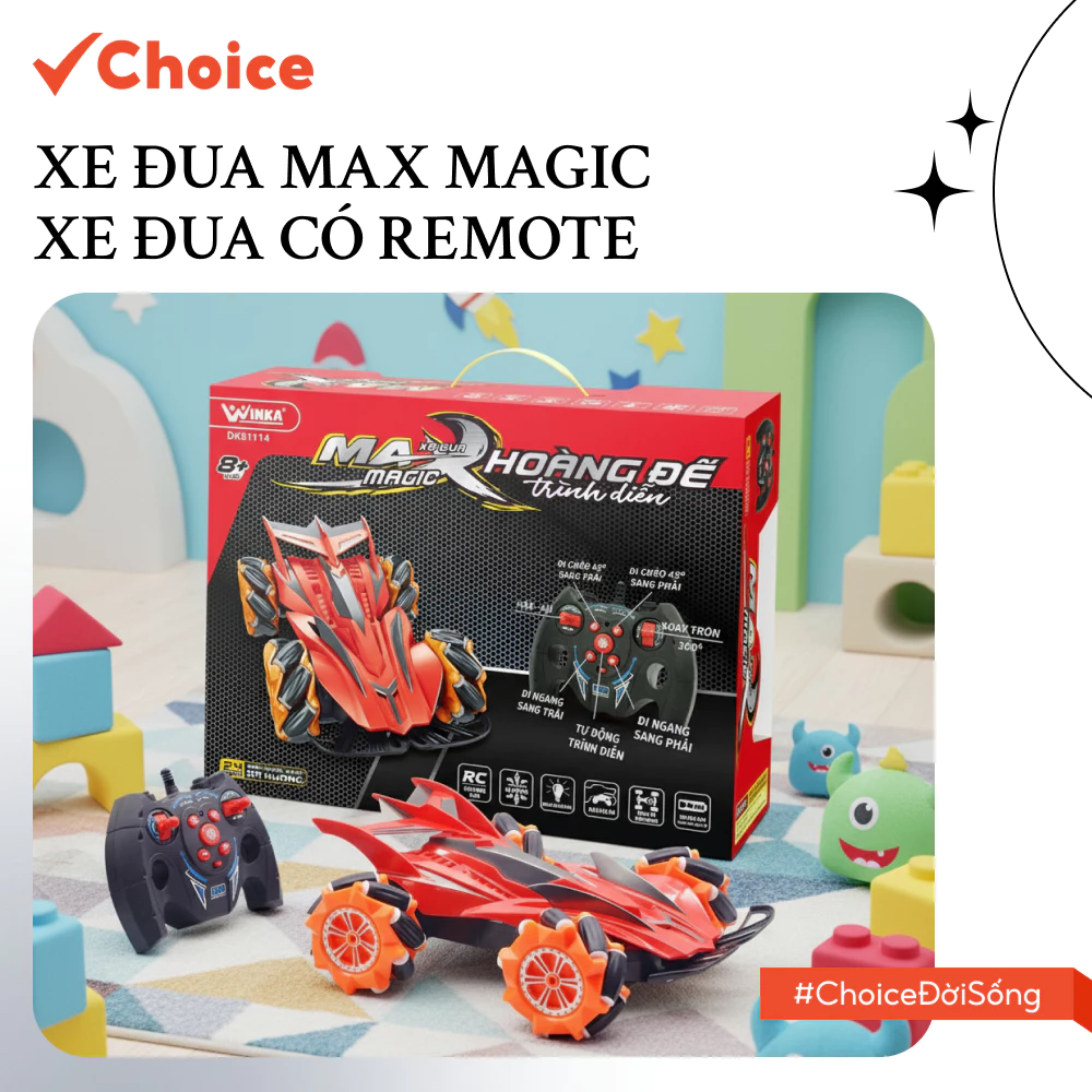 Xe đua Max magic, xe điều khiển Choice DK66 xe đua có remote