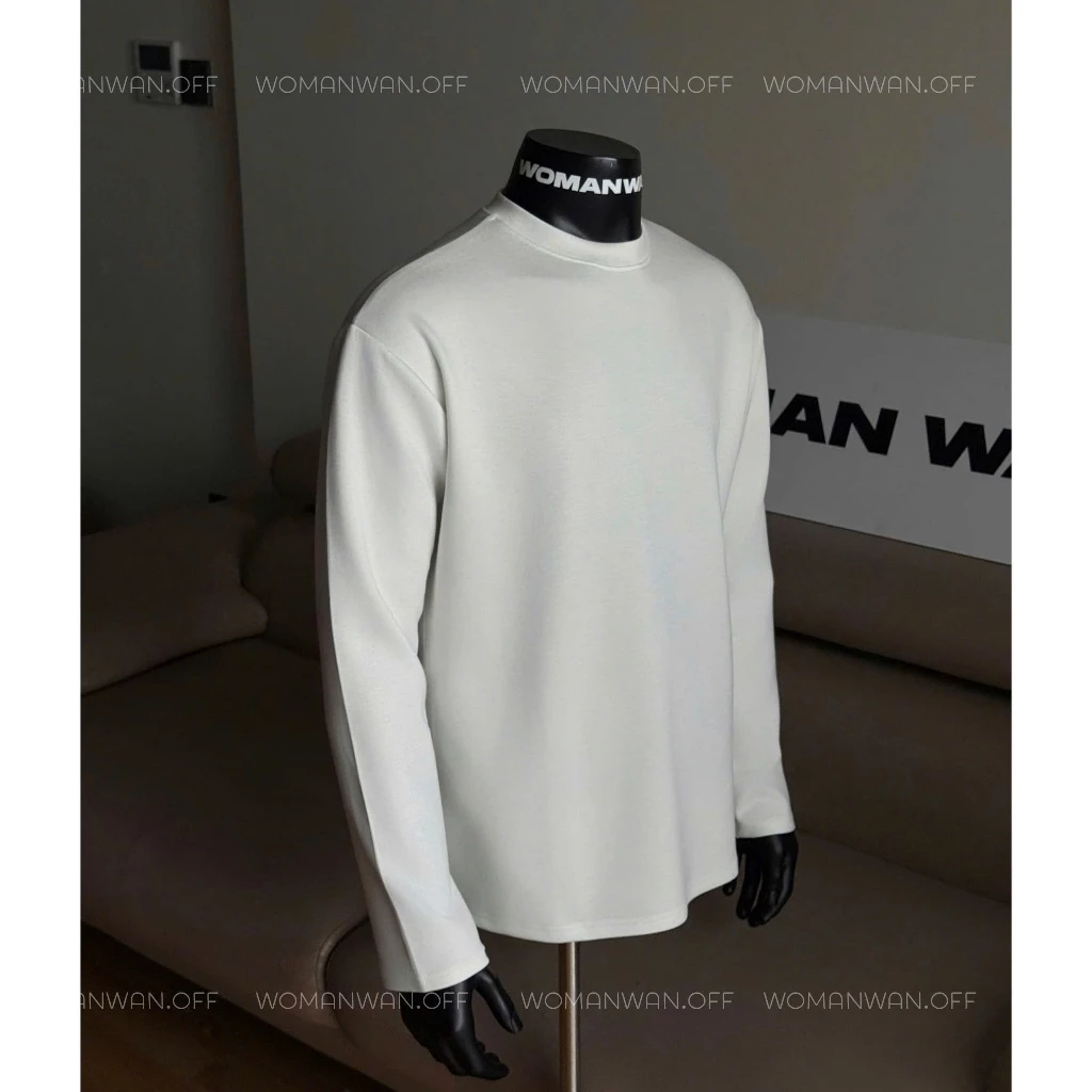 [Dài Tay Cổ Tròn] dài tay tôn chiều cao WOMAN WAN tôn dáng Cổ Tròn Menswear áo longtee