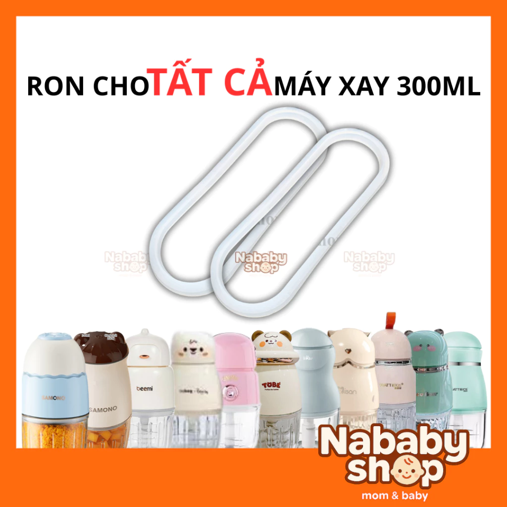 Ron cao su máy xay 300ml, phụ kiện máy xay Hattiecs cho bé ăn dặm, Gioăng cao su Hattiecs