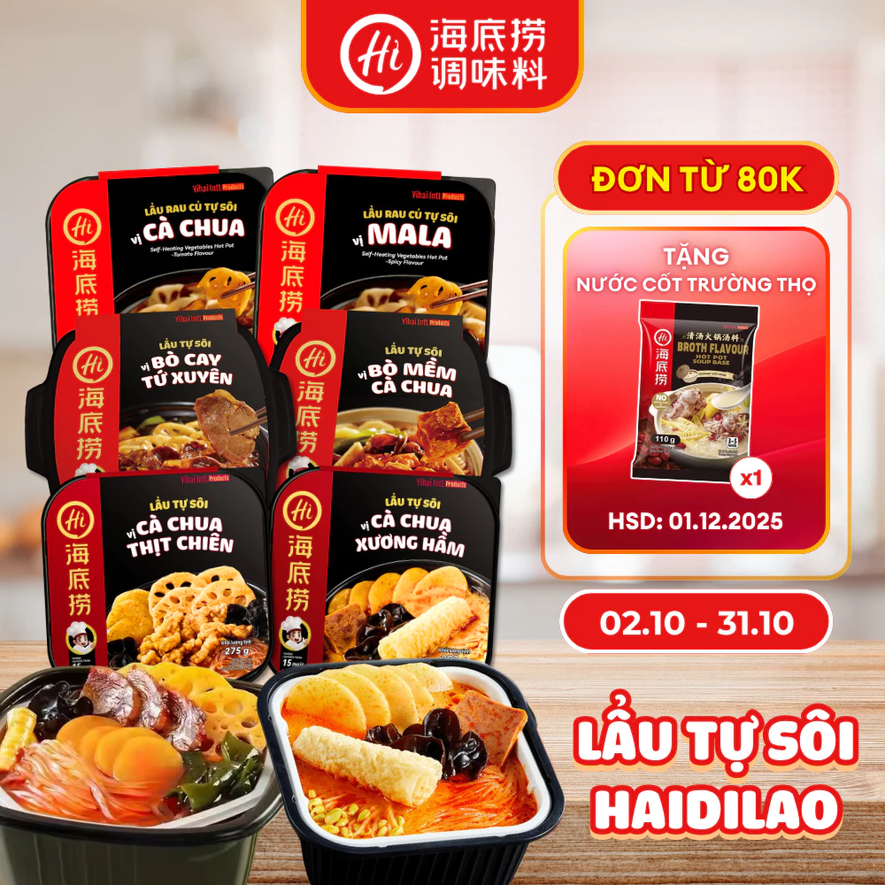 Lẩu Tự Sôi Haidilao Tiết Kiệm Hơn Khi Đặt Combo , An Toàn Tiện Lợi