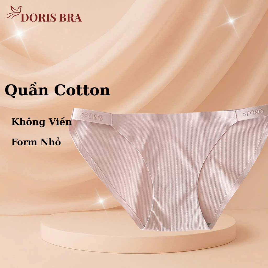 Quần Lót DORIS - QL306 Nữ Su Gân Tăm Tàng Hình Dây Hông Chữ SPORT Thể Thao (FORM NHỎ)