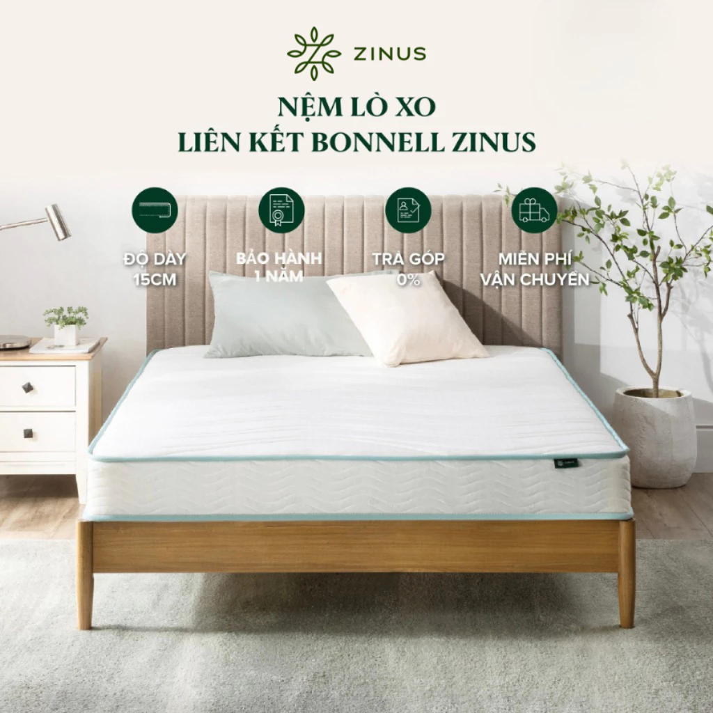 Nệm Lò Xo Cao Su Bonnell Zinus - Bonnell Spring Mattress
