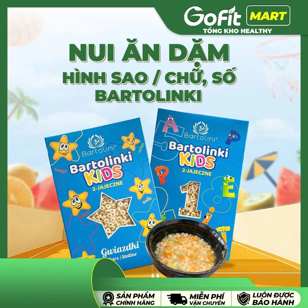 Nui Ăn Dặm Rau Củ Nhiều Màu BARTOLINKI Kids Cho Bé 6M+/1Y+, 250