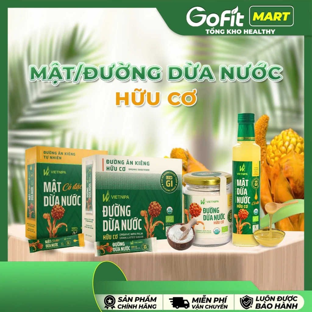 [VIETNIPA] Đường - Mật Dừa - Nước Màu Tự Nhiên Thuần Chay Vietnipa, Hữu Cơ, Ngọt Sugar Honey