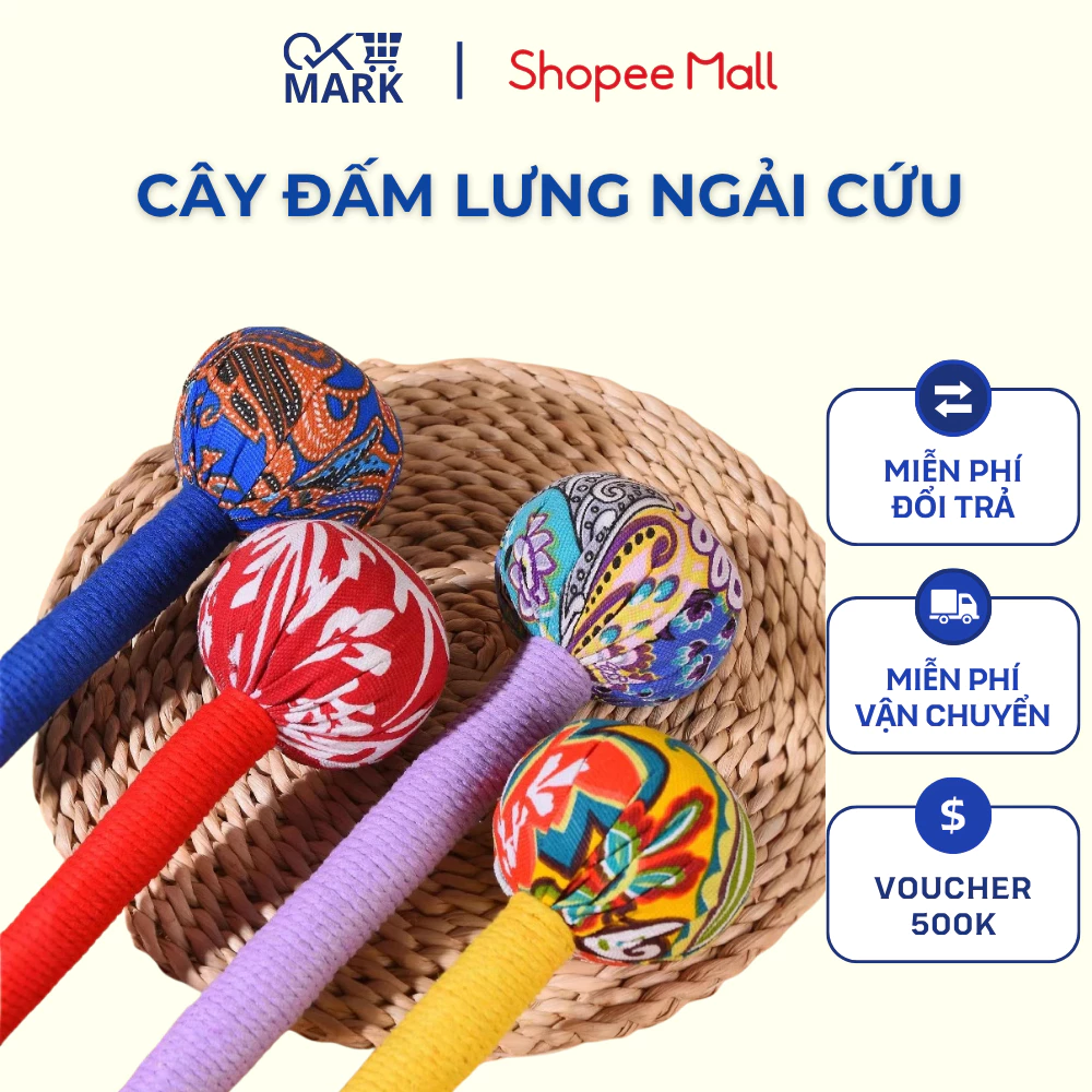 Búa Ngải Cứu, Cây Đấm Lưng Ngải Cứu Massage Toàn Thân Giảm Đau Nhức Mỏi Cổ Vai Gáy