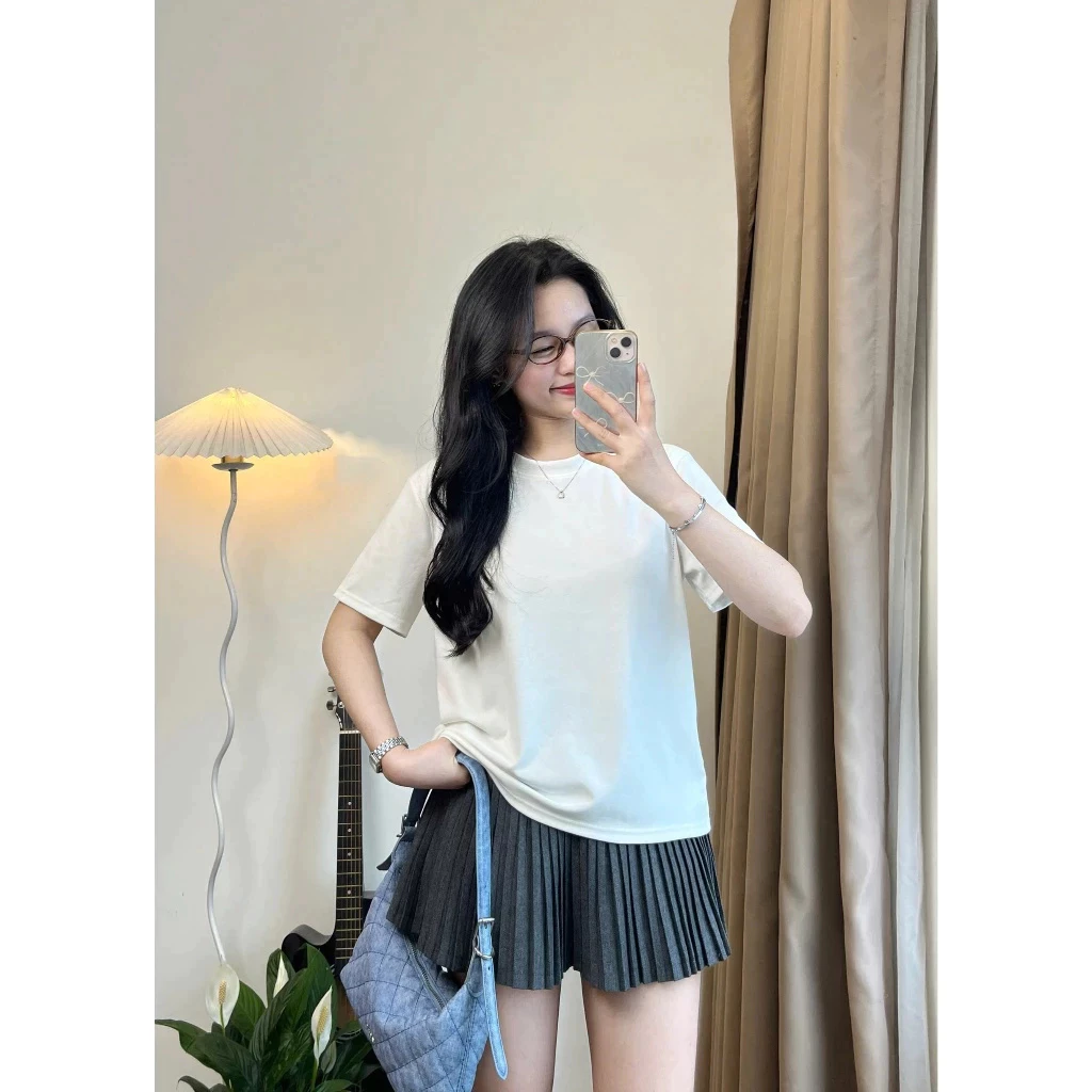 BARE_Áo Thun Nữ Form Trơn Basic, Áo Babytee Trơn Chất Cotton Lạnh_AT026