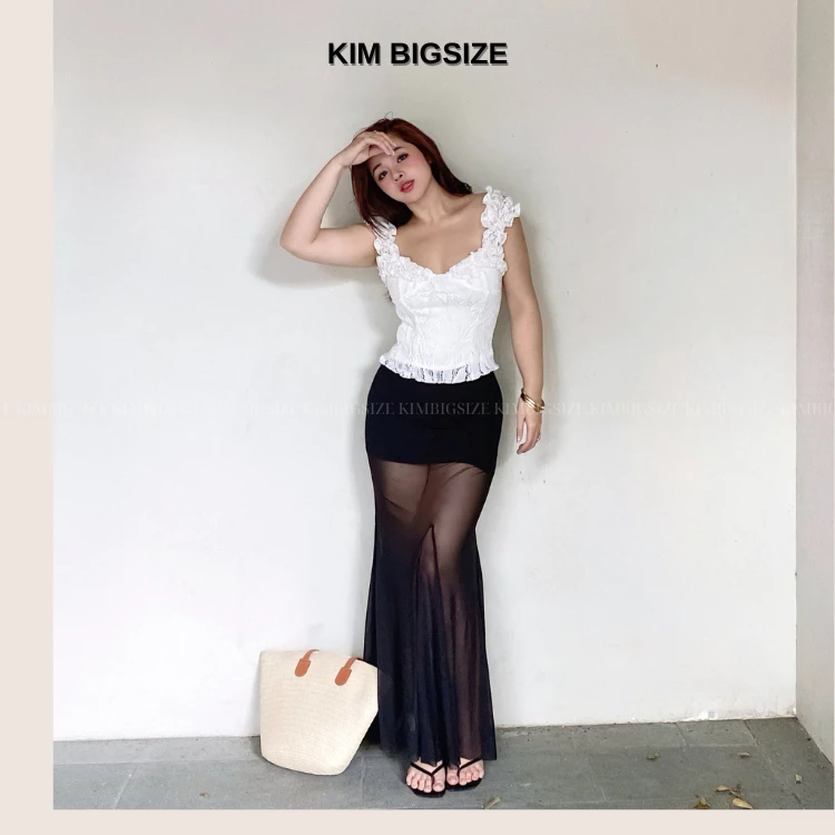 Chân váy lưới form đuôi cá bigsize(55-85kg)[KIMBIGSIZE]