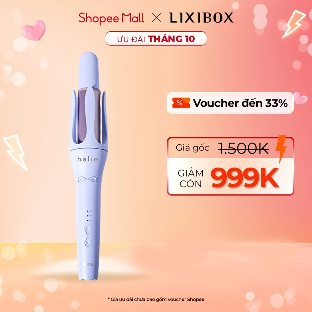 Máy Uốn Tóc Tự Động Xoay Halio InstaCurl Premium Automatic Hair Styler - Periwinkle