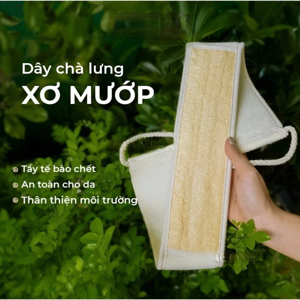Dây Tắm Xơ Mướp Tự Nhiên - Tẩy Tế Bào Chết Toàn Thân – Làm Sạch Da Sau Lưng