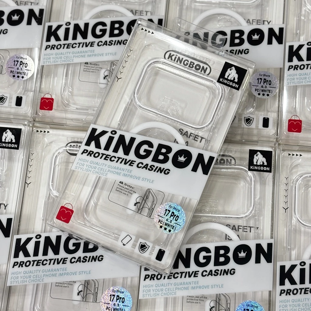 Ốp lưng điện thoại Kingbon trong suốt chống ố vàng có hỗ trợ sạc không dây dành cho IP seri đến 17 PRM