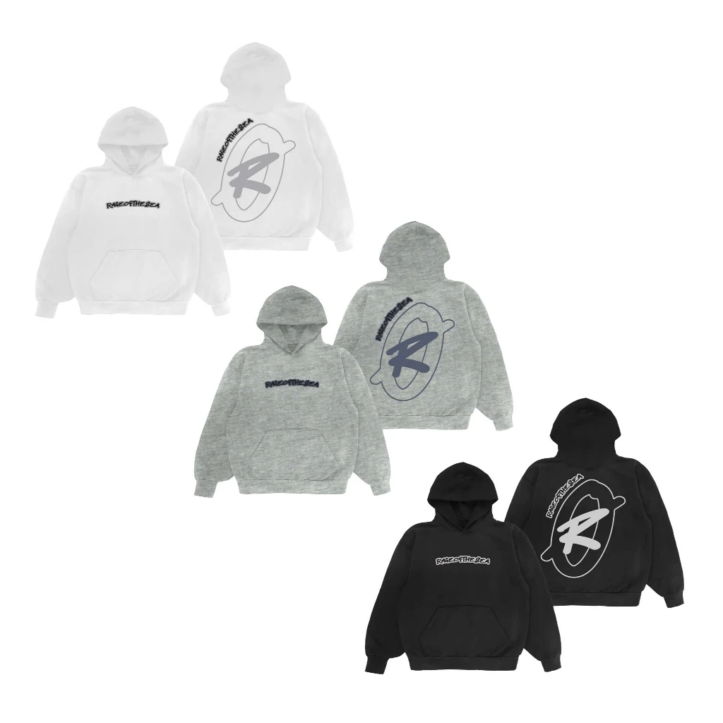 ÁO HOODIE/KHOÁC JACKET NỈ 2 DA CÓ NÓN HAI LỚP TAY DÀI FORM BOXY UNISEX RAGE OF THE SEA(ROTS STUDIO) - "HOODIE BILOGO"