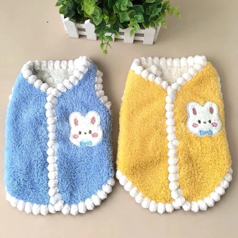 Áo Lông Ấm Áp Cho Chó Mèo Mặc Mùa Đông, Áo Gile Lông Cừu Cho Thú Cưng HihaPets