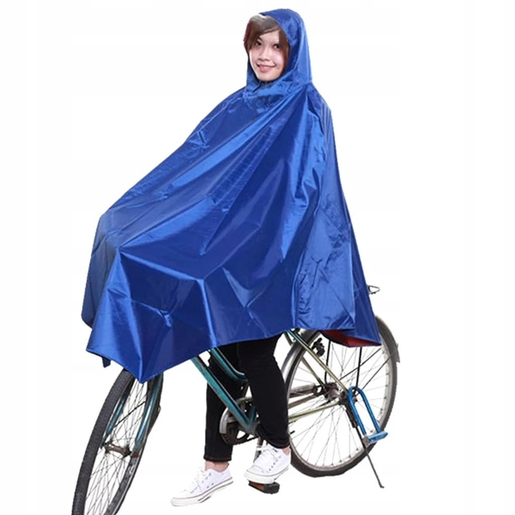Áo mưa choàng học sinh tuổi Teen ÁNH DƯƠNG vải dù MÀU XANH (11-15 TUỔI)