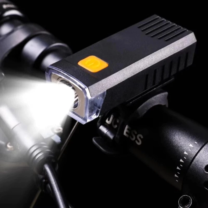 ESLNF 2025 Đèn xe đạp sạc USB mới, đèn pha sáng để đi đêm, 3 chế độ đèn cảnh báo chống nước thiết bị xe đạp