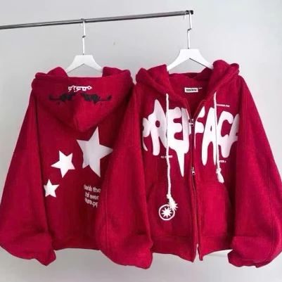 Áo Khoác Hoodie nam nữ Nỉ Bông In Nổi Boxy THREE STARS (3 SAO) Unisex