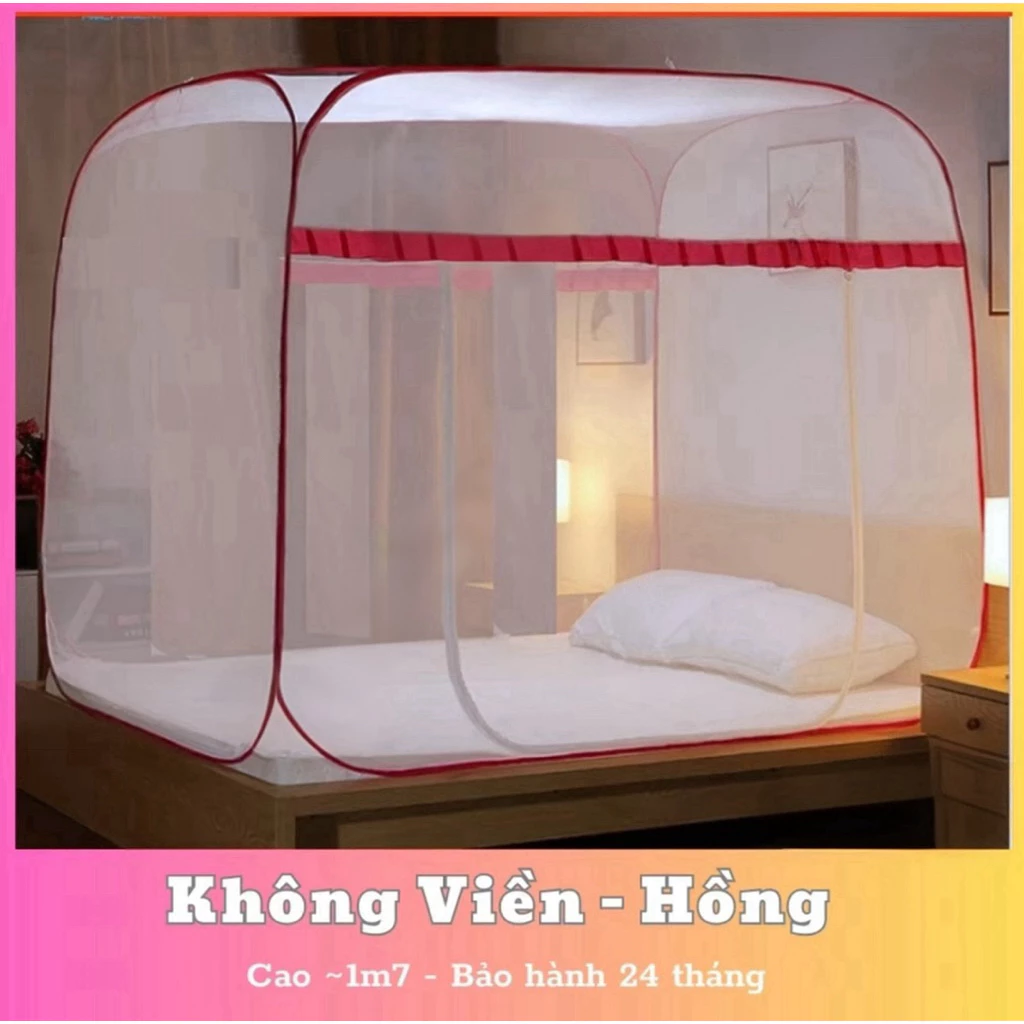 Màn Chụp Tự Bung Đỉnh Vuông - Mùng Đỉnh Vuông Cao Cấp Chống Muỗi Và Côn Trùng Hiệu Quả - Đầy Đủ Kích Thước