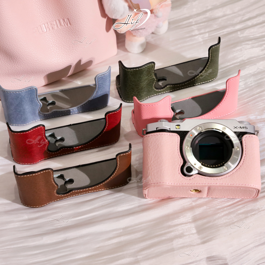 Bao da ốp bảo vệ máy ảnh Canon Sony Fuji XM5 XT5 XT30 XS20 XS10 R50 Híf…