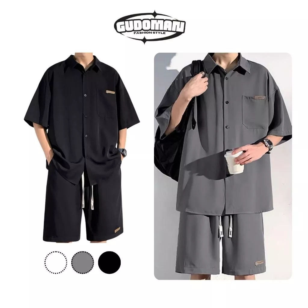 Bộ Quần Áo Nam GUDO Chất KaKi Mềm Cao Cấp Mịn Mát Thời Trang G20
