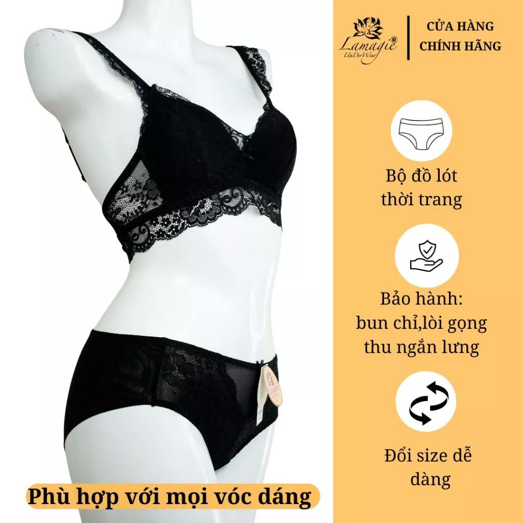 BỘ ĐỒ LÓT REN KHÔNG GỌNG NỮ BRA 07+Q 07 MOUSSE MỎNG 4mm, KHÔNG HẰN, THOÁNG MÁT CẢ NGÀY