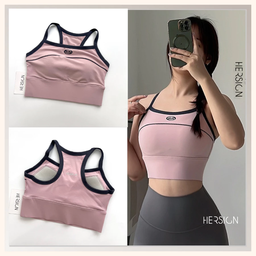HERSIGN Áo croptop thể thao nữ Áo croptop tập tennis chơi pickleball, gym, yoga AO27 BST HERSIGN CORELYNE