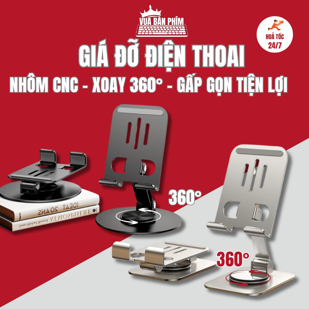 Giá đỡ điện thoại ,ipad đa năng,hợp kim nhôm,chắc chắn ,chống trượt, gấp gọn dùng để xem video, livestream, quay phim