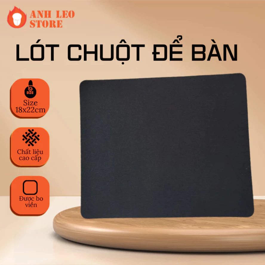 Lót chuột 18x22cm logitexh bo viền, bàn di chuột PC mặt nhám chống trượt