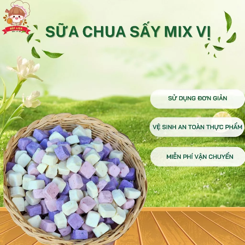 Sữa Chua Sấy Thăng Hoa Mix Vị -  Ăn Vặt Healthy, Đặc Sản Đà Lạt