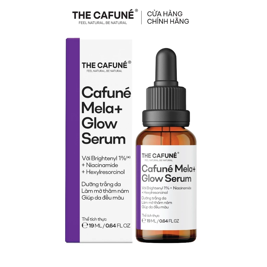Dưỡng Chất Serum Giảm Thâm Nám, Dưỡng Sáng Và Đều Màu Da Toàn Diện Cafuné Mela+ Glow Serum 19ml