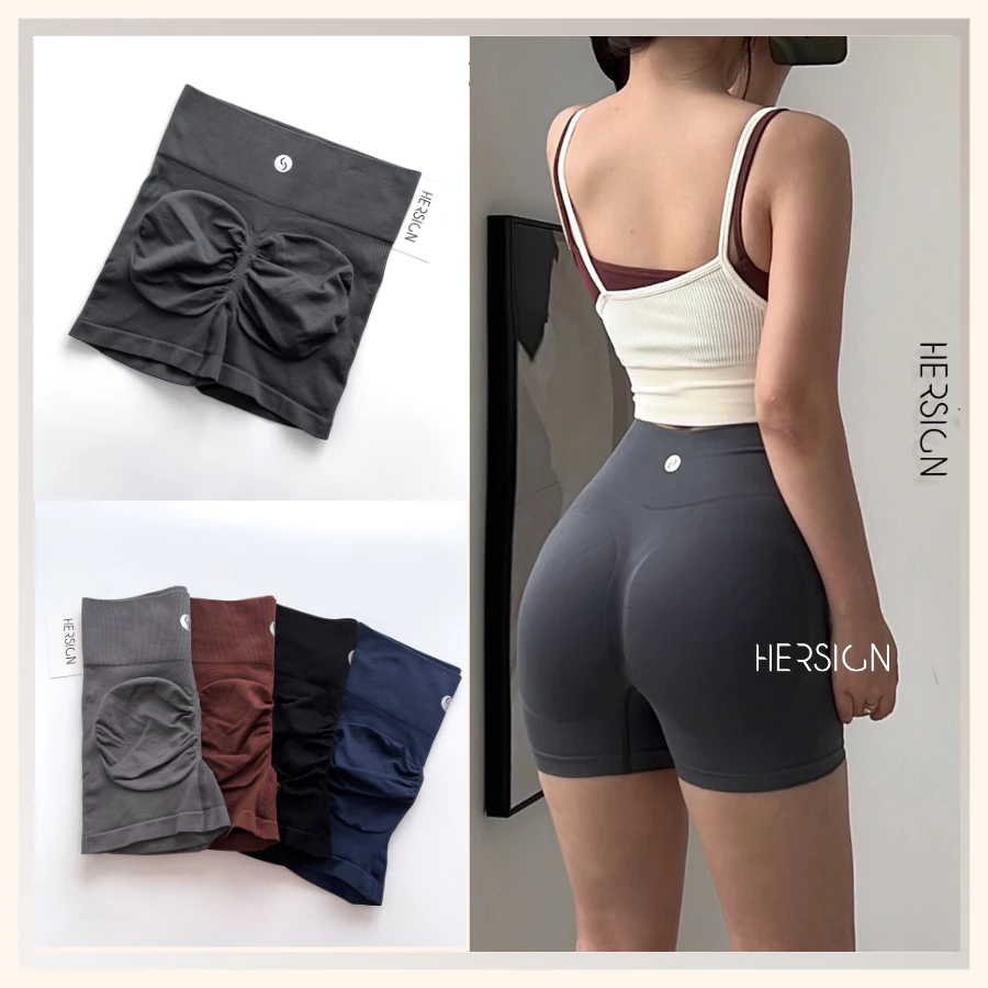 HERSIGN Quần đùi tập gym nữ quần short thể thao nữ mẫu mới NGO32 BST HERSIGN Bare Form