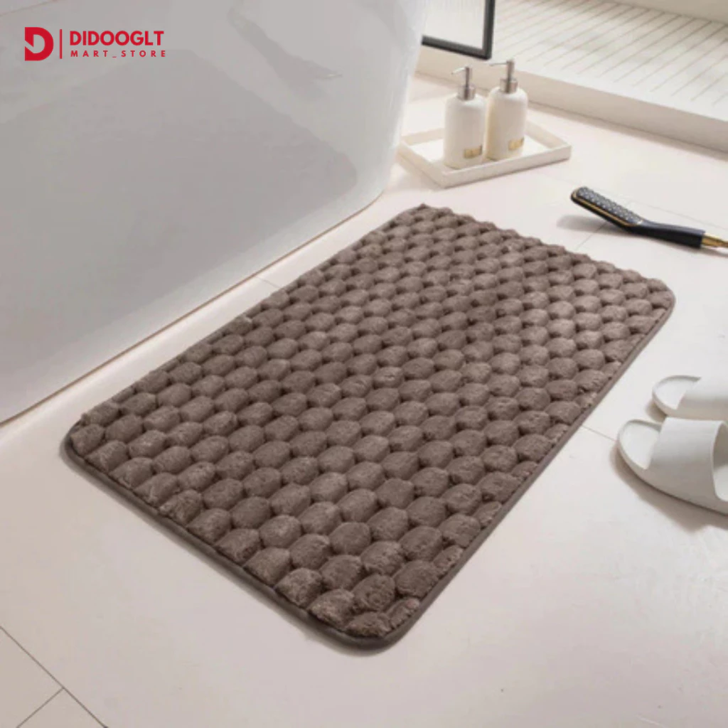 Thảm chùi chân lông nhung 40x60cm - Thảm lau chân sợi lông dày siêu mềm mịn mặt sau chống trơn trượt
