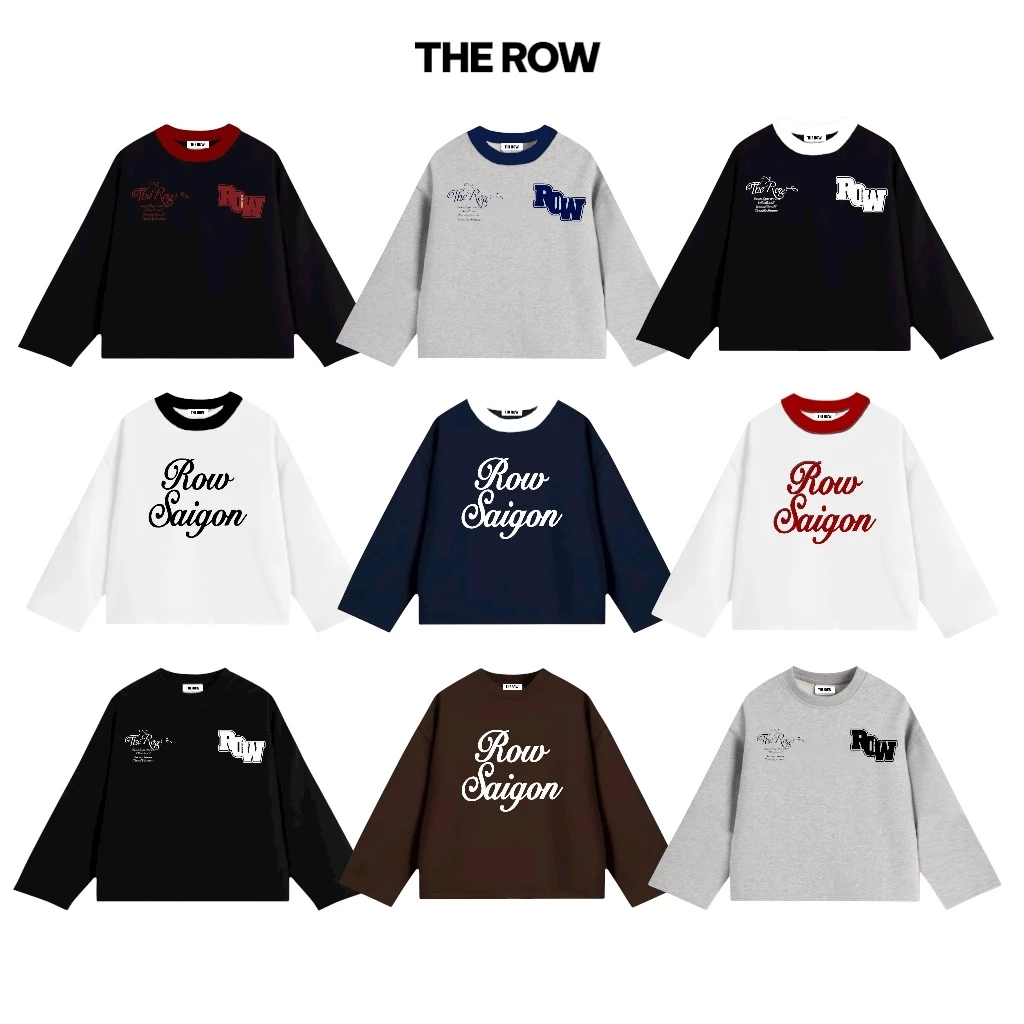 [Ver3] Áo Thun Tay Dài Long Sleeve Boxy THEROW 250gsm Form Rộng Cổ Tròn Unisex Nam Nữ Basic