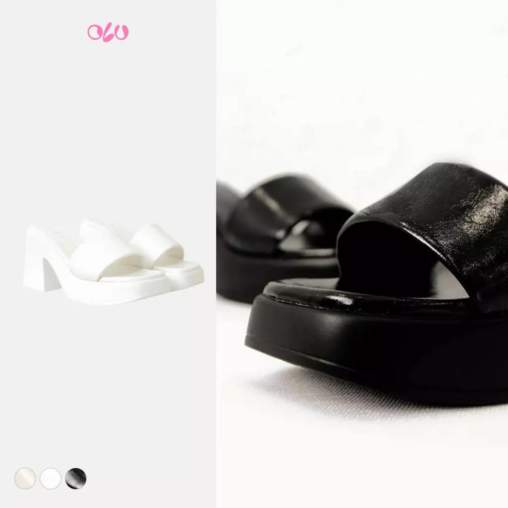 Dép OLV đế đúp cao gót Christa Heels nhiều màu dễ phối phù hợp đi chơi đi làm