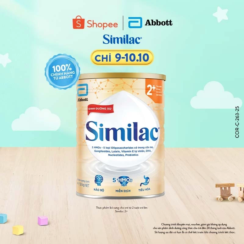 Sản phẩm dinh dưỡng công thức cho trẻ 2 tuổi trở lên: Similac® 2+ 1.6kg