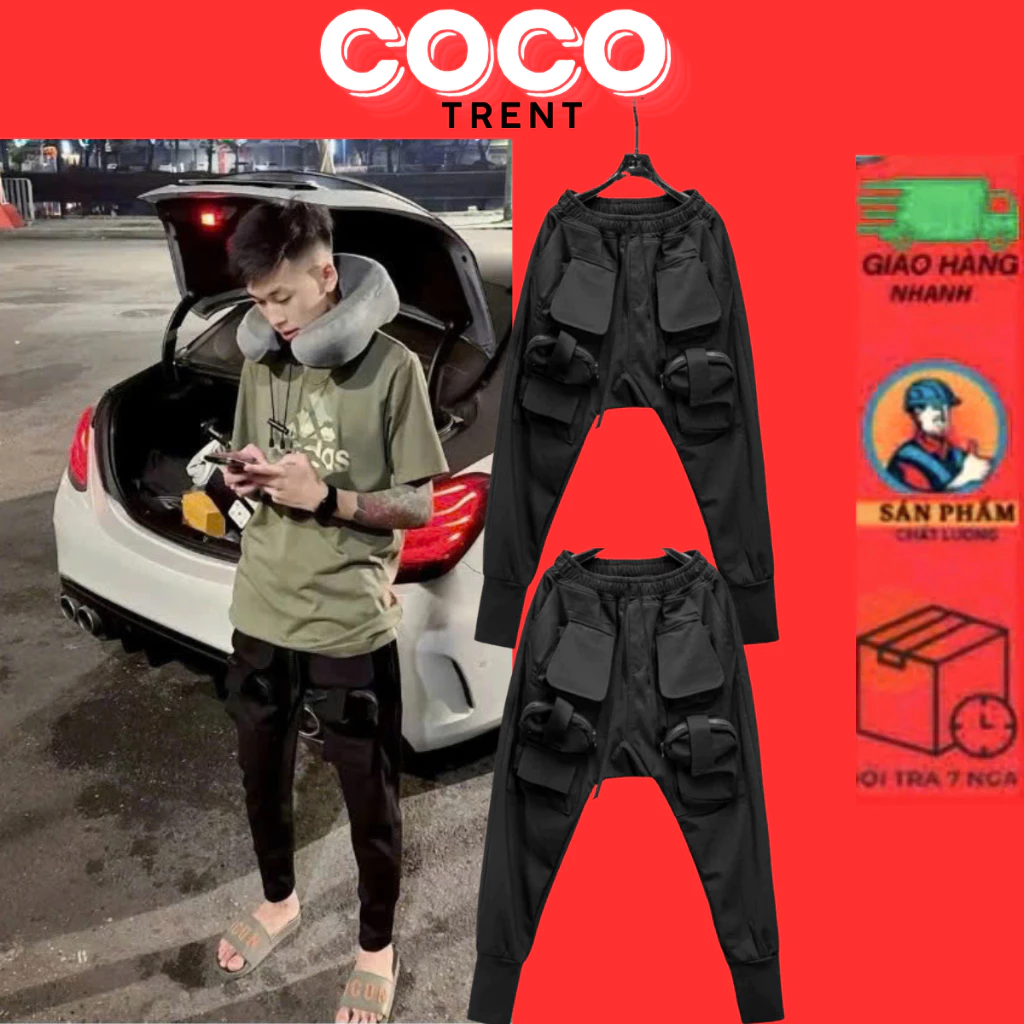 Quần Jogger Nam Phối Túi Hộp Siêu Chất - Quần Jogger Nam Siêu Hot Họa Tiết Khóa Túi Hộp Ống Côn Chất Vải Nỉ Cao Cấp