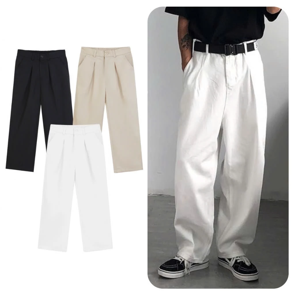 Quần Kaki Dài Nam Nữ Unisex Ống Rộng Local Brand Halley Vải Kaki Dày Dặn 300gsm Cao Cấp D14