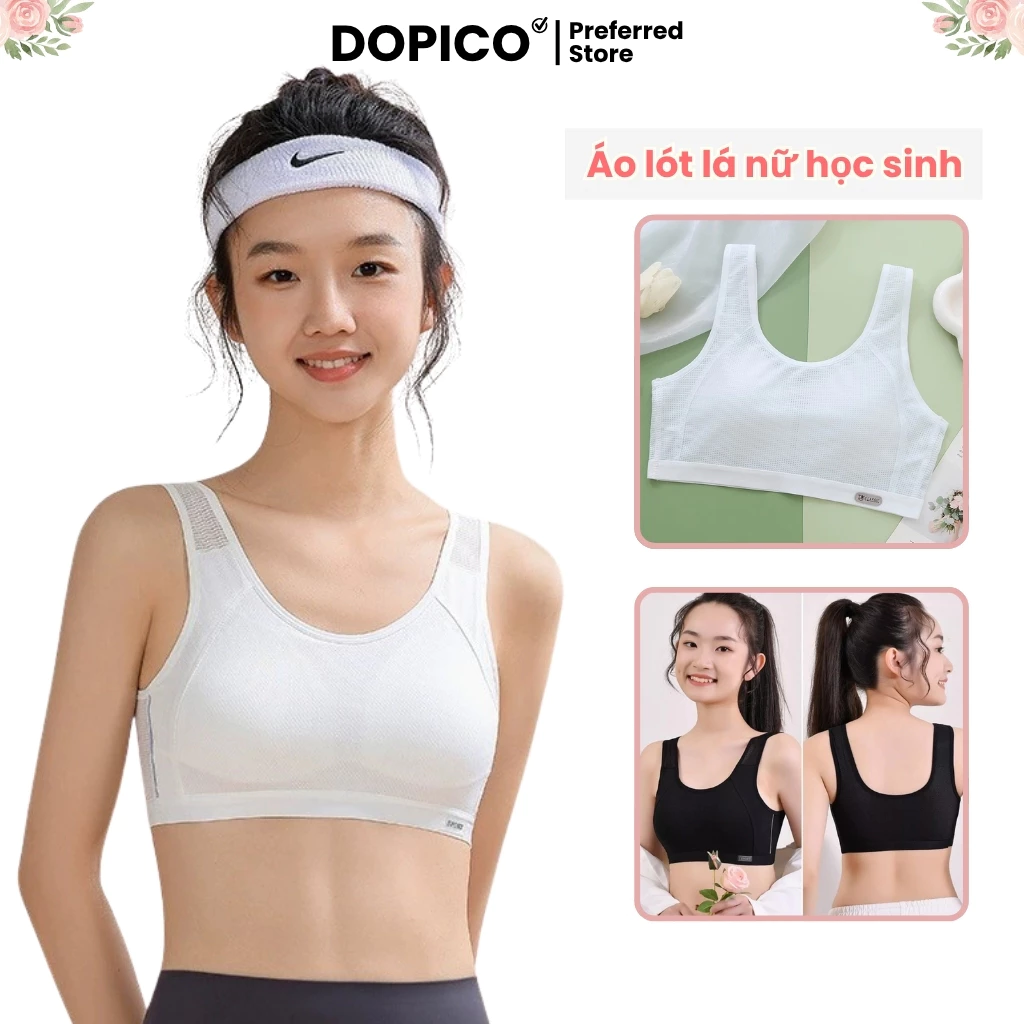 Áo bra thể thao nữ tập gym, đệm mút mỏng thoáng khí, lưới 3 lỗ ôm dáng co giãn DOPICO A611