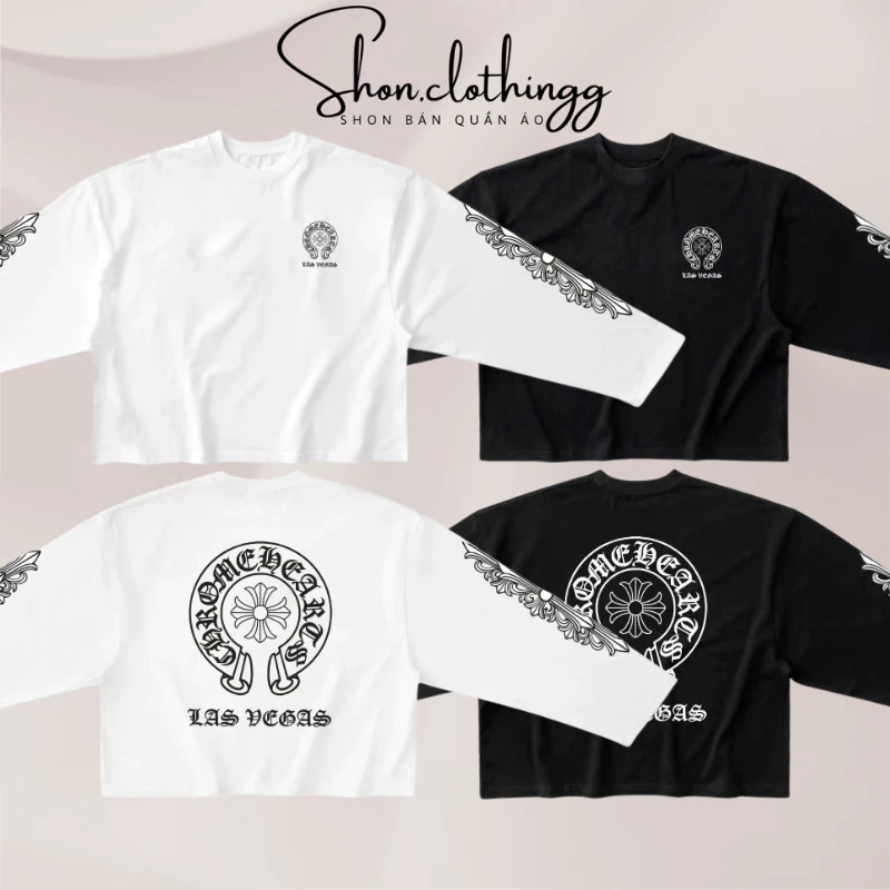 [1 NGÀY GỬI HÀNG] Áo Thun Tay Dài CH Form Boxy Long Sleeve Cotton 2 Chiều Dày Dặn