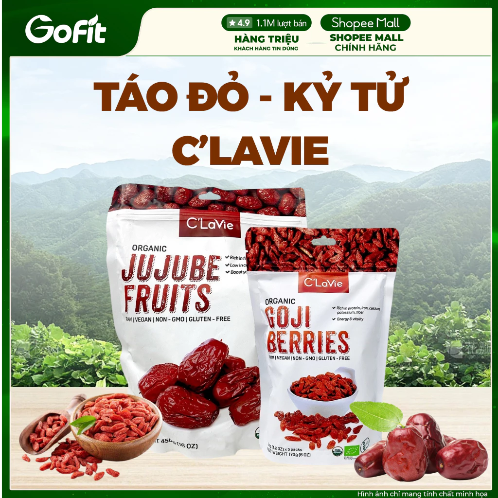 Táo Đỏ Kỷ Tử Hữu Cơ C'lavie, Gofit Mart Clavie