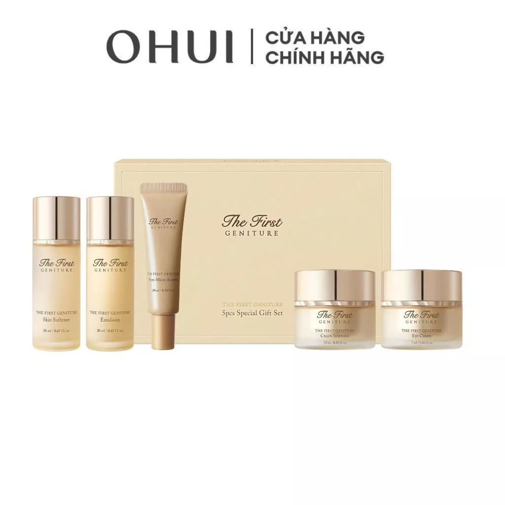 [HB Gift] Bộ dưỡng 5 món tái sinh da OHUI The First Geniture 5pcs GWP