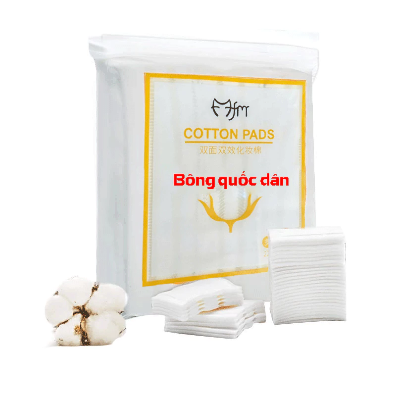 Bông tẩy trang 3 lớp Cotton Pads [Túi 222 miếng]