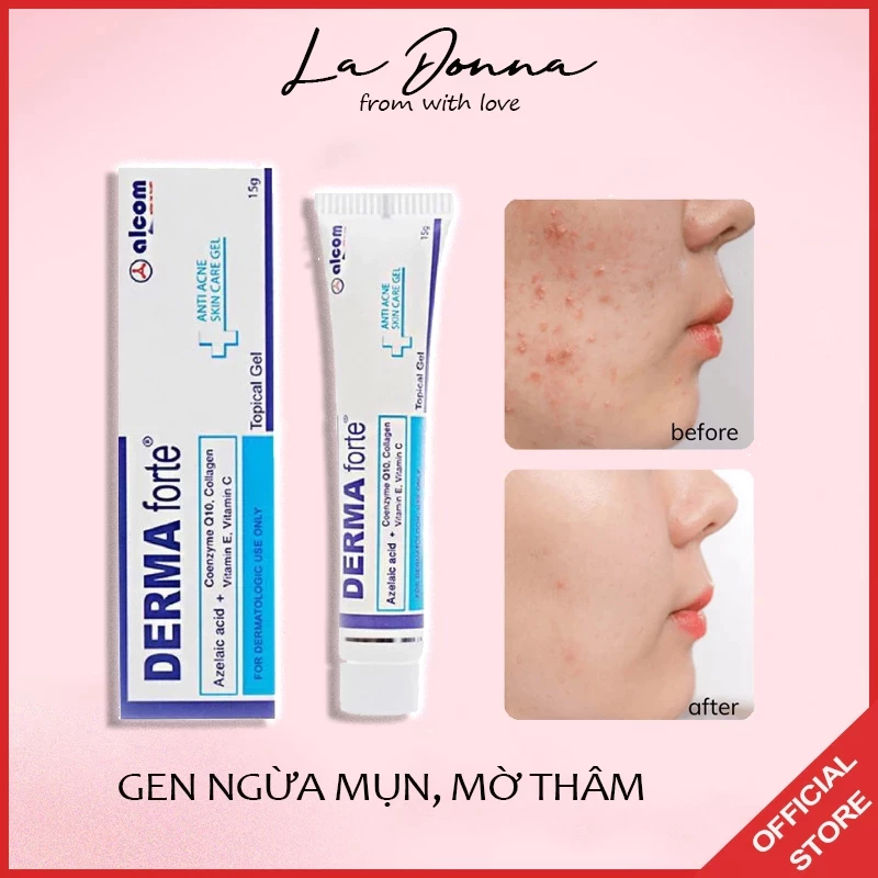 Kem Mụn Derma Forte 15g Chính Hãng Hỗ Trợ Ngừa Thâm chấm mụn ẩn viêm bôi mờ thâm