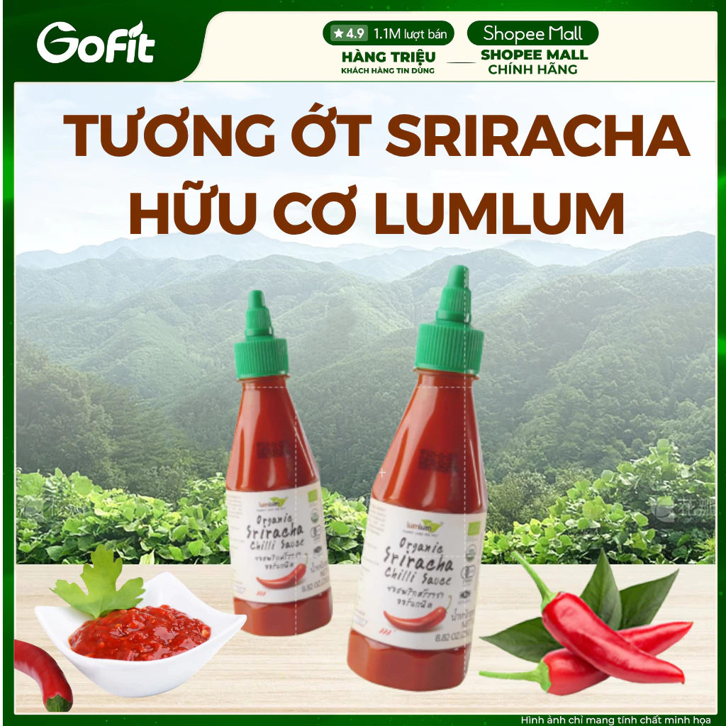 TƯƠNG ỚT SRIRACHA HỮU CƠ LUMLUM