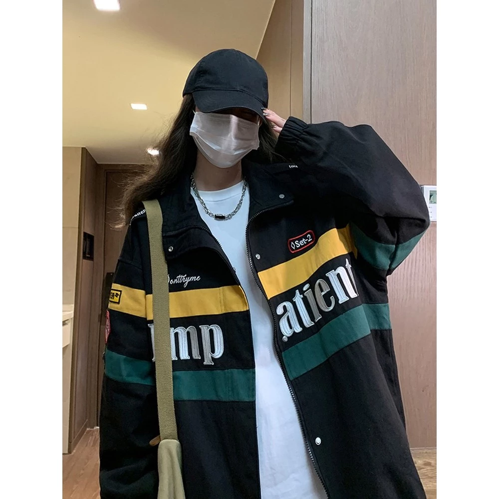 Áo Khoác Bóng Chày IMPATIENT Áo Khoác Bomber Phi Công FKZ Unisex 2 Lớp Chất Kaki Dày Dặn Phong Cách Vintage